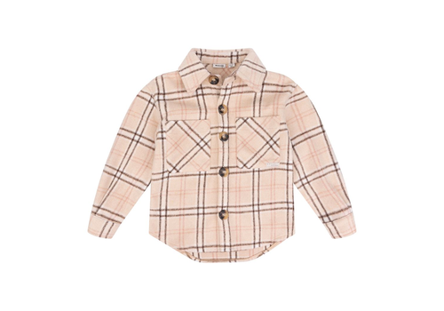 Daily seven Daily Seven Shirt Jacket Check Oat Kit