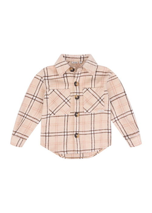 Daily seven Daily Seven Shirt Jacket Check Oat Kit