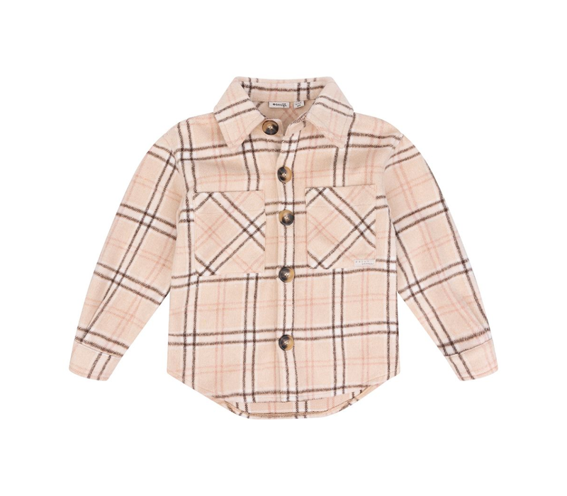 Daily Seven Shirt Jacket Check Oat Kit