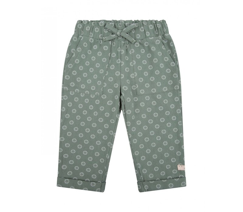 Daily Seven NON DENIM PANTS PAPERBAG Green Sea