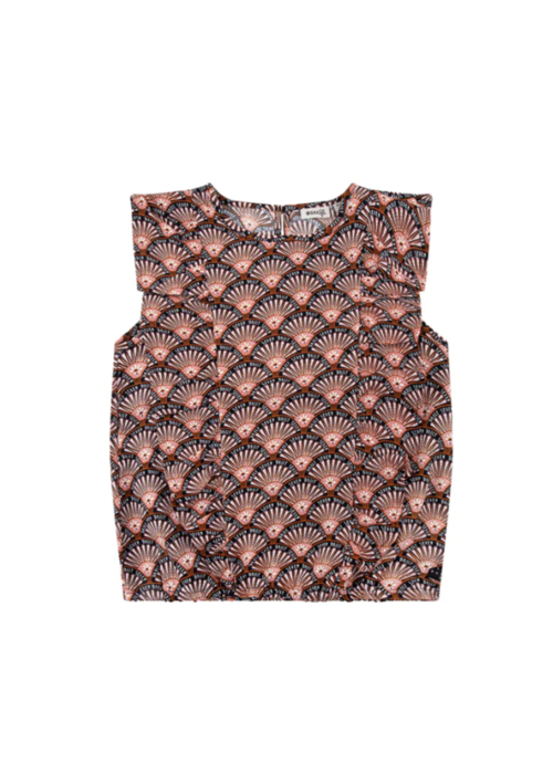 Daily seven Daily Seven Shirt Sleeveless Retro Print Lavendel Pink