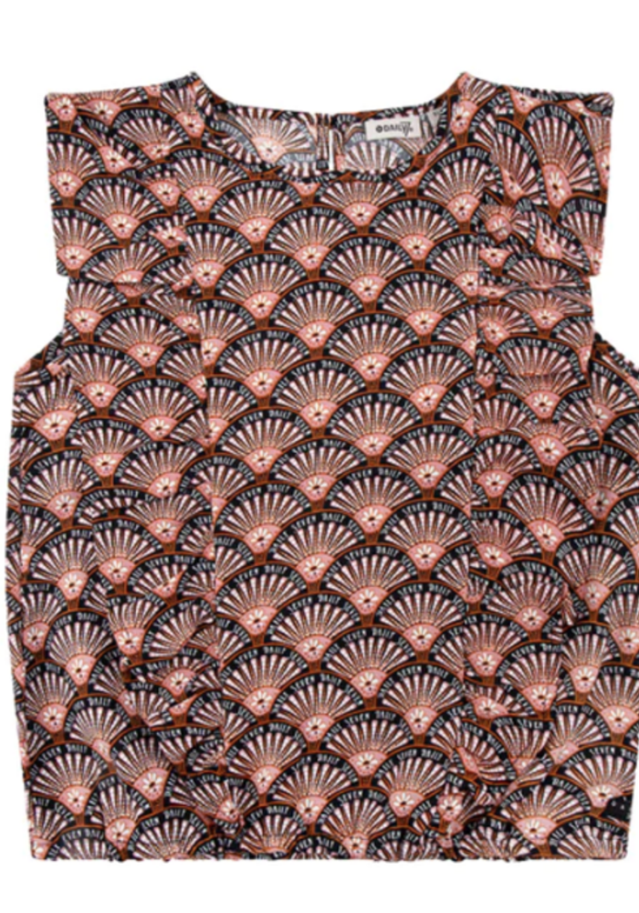 Daily Seven Shirt Sleeveless Retro Print Lavendel Pink