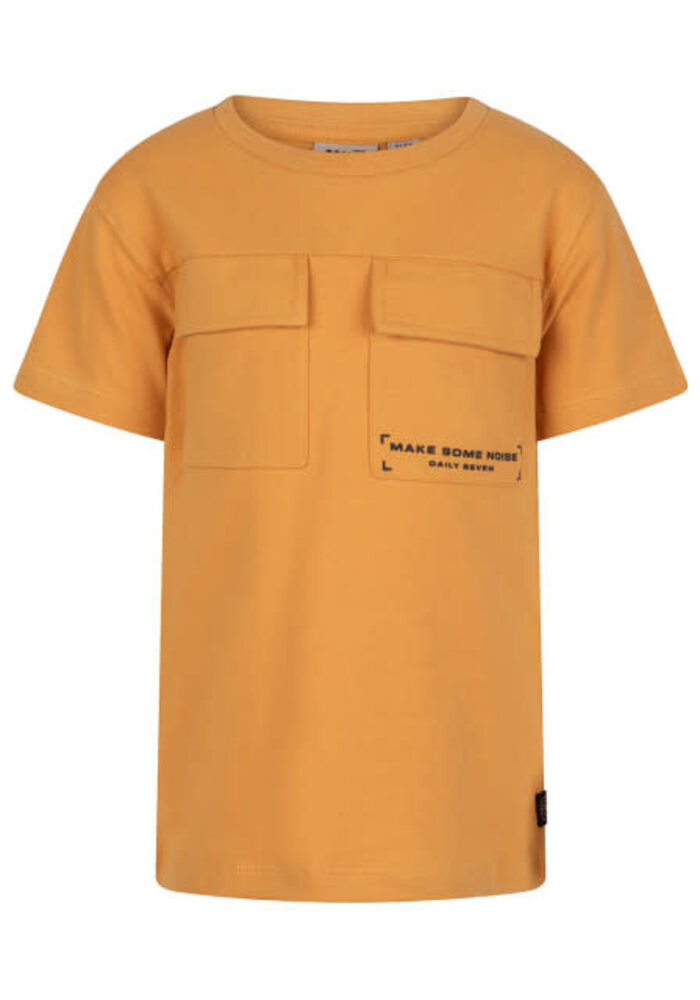 Daily seven Golden Yellow T-SHIRT SS UTILITY POCKET