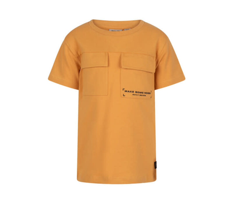 Daily seven Golden Yellow T-SHIRT SS UTILITY POCKET