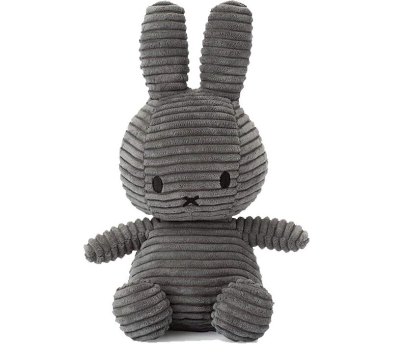 Nijntje - Miffy Sitting Corduroy Grey -23 cm