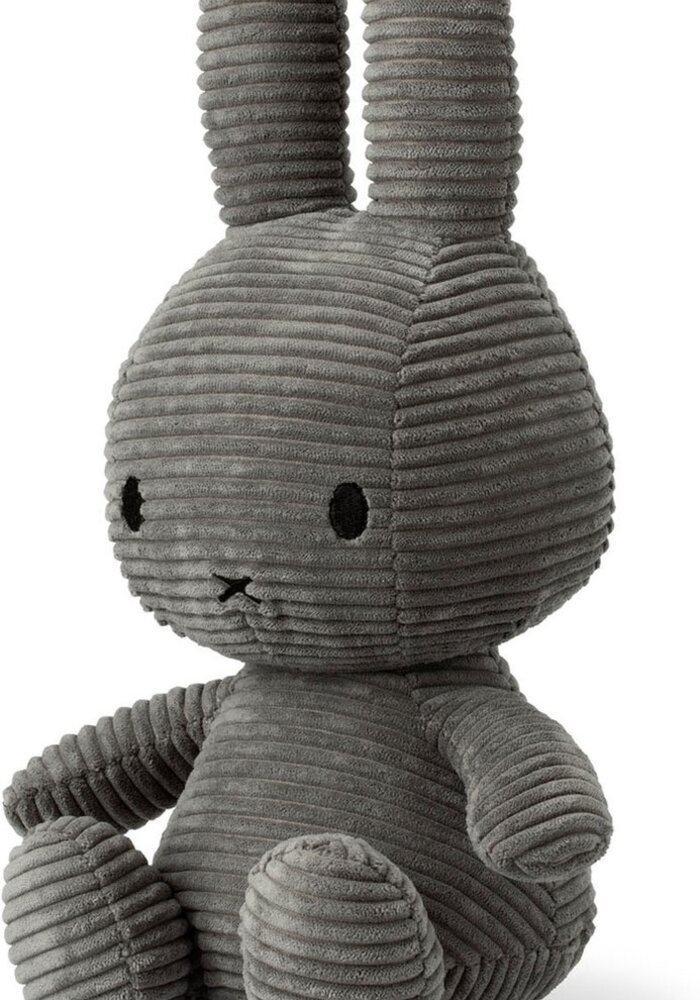 Nijntje - Miffy Sitting Corduroy Grey -23 cm