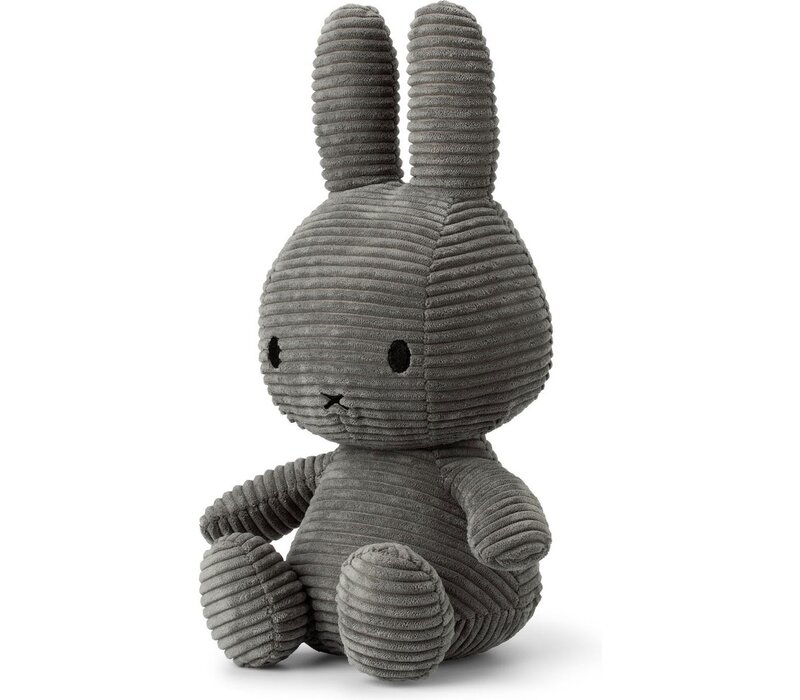 Nijntje - Miffy Sitting Corduroy Grey -23 cm