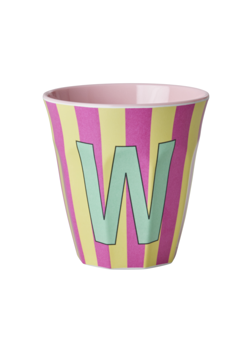 Rice Rice melcu-alpstr Letter W Pink