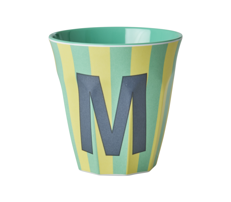 Rice melcu-alpstr Letter M Blue-ish