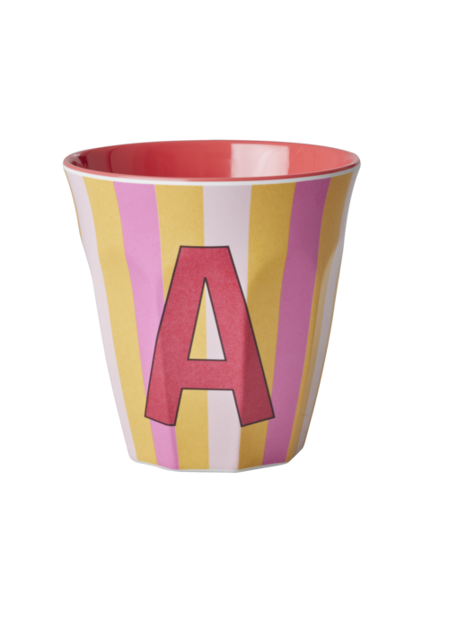 Rice Rice melcu-alpstr Letter A Pink