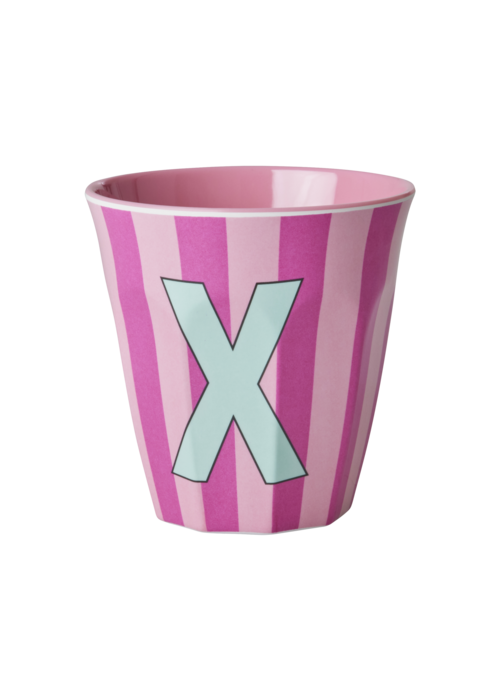 Rice Rice melcu-alpstr Letter X Pink