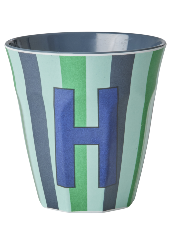 Rice melcu-alpstr Letter H Blue-ish