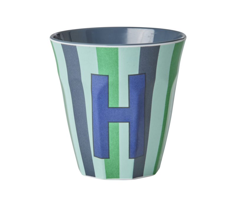 Rice melcu-alpstr Letter H Blue-ish