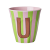 Rice Rice melcu-alpstr Letter U Pink