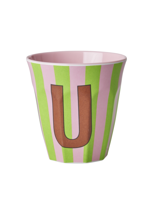 Rice Rice melcu-alpstr Letter U Pink