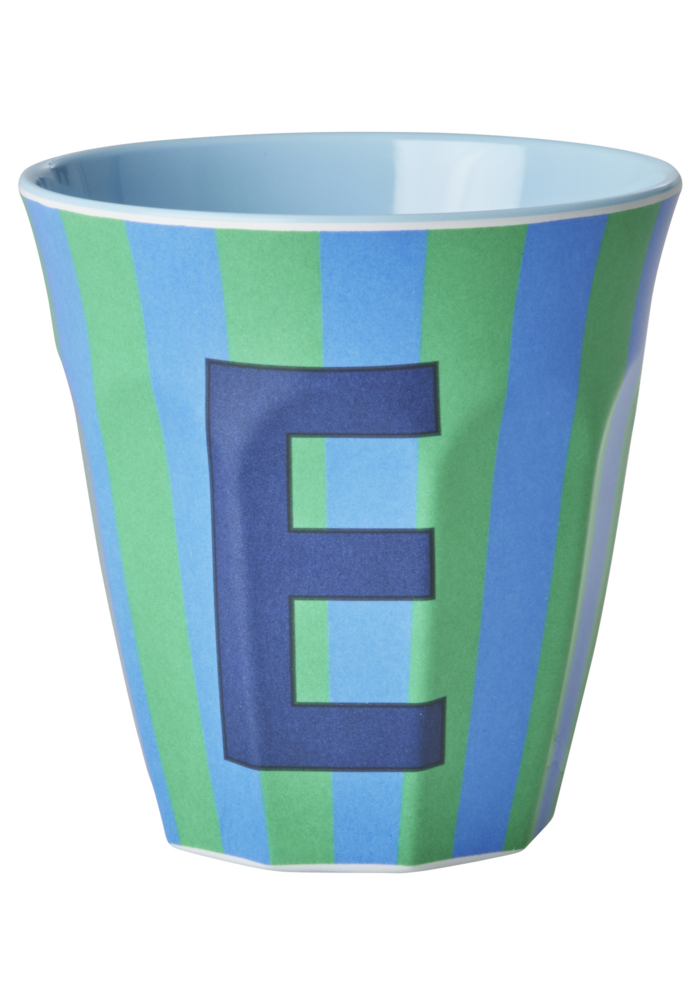 Rice melcu-alpstr Letter E Blue-ish