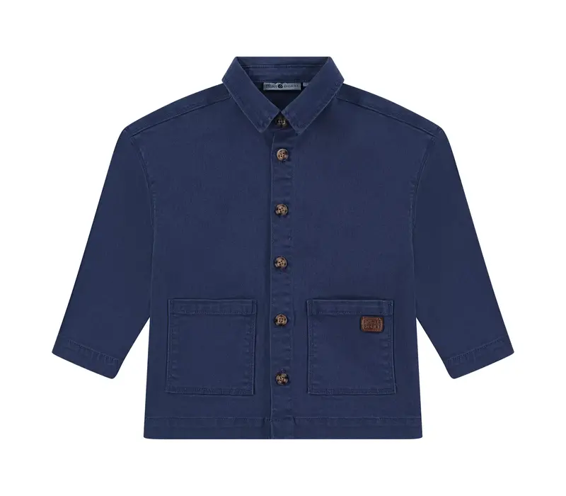 STAINS AND STORIES boys overshirt blue