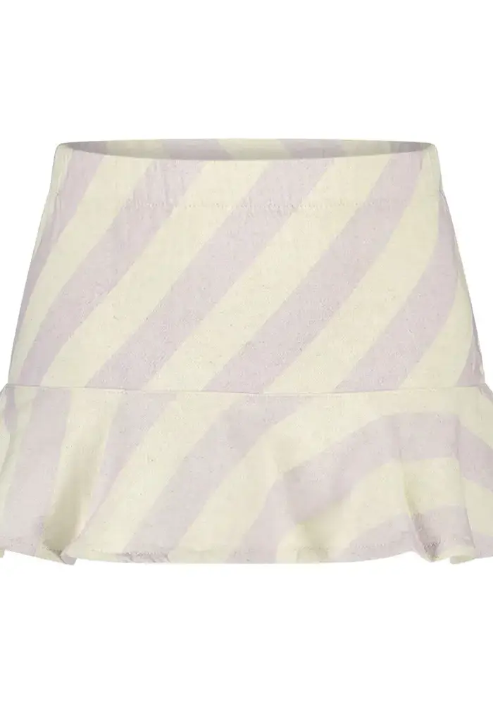 The New Chapter Woven skirt with slanted stripe and ruffle