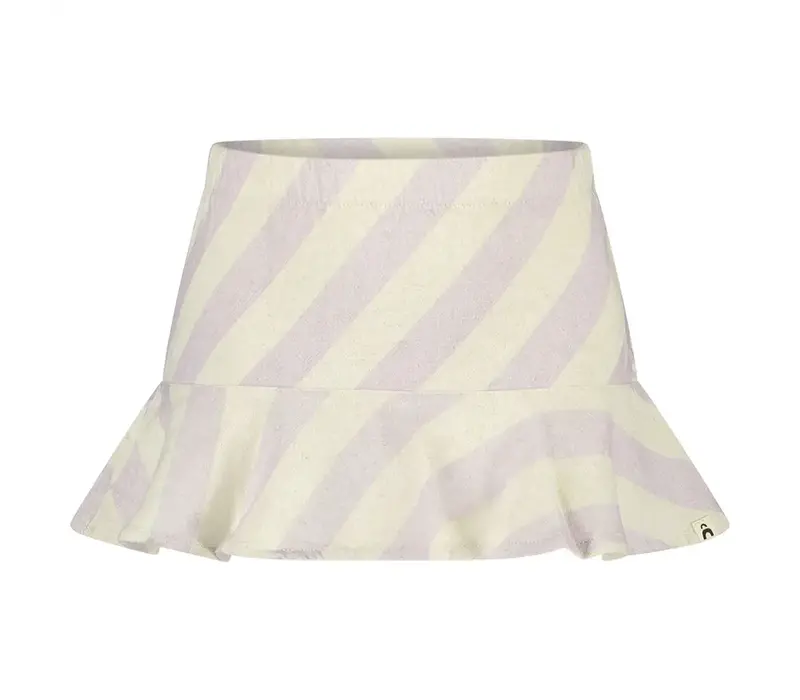 The New Chapter Woven skirt with slanted stripe and ruffle