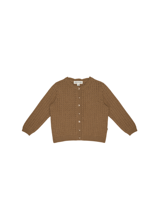 House of Jamie House of Jamie Knitted Girls Cardigan Almond
