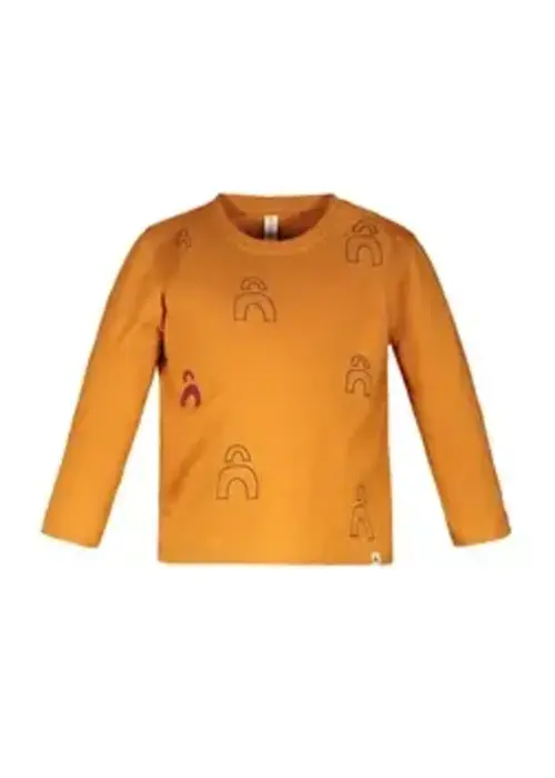 The New Chapter The New Chapter1 Ls t-shirt with logo panel print Caramel