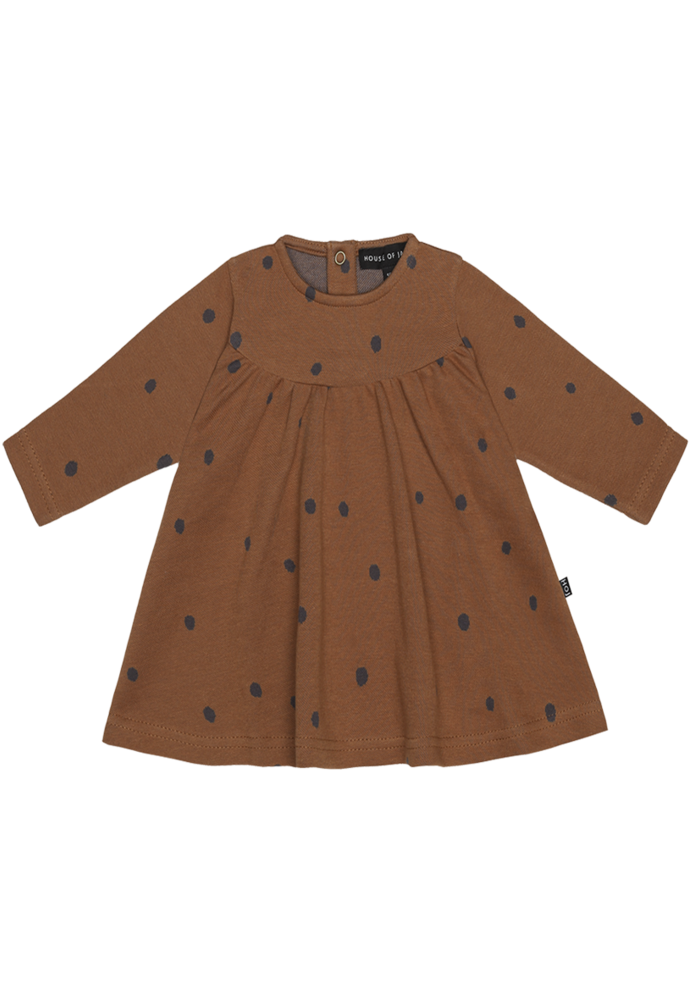 House of Jamie Baby Doll Dress Ginger Bread Dots