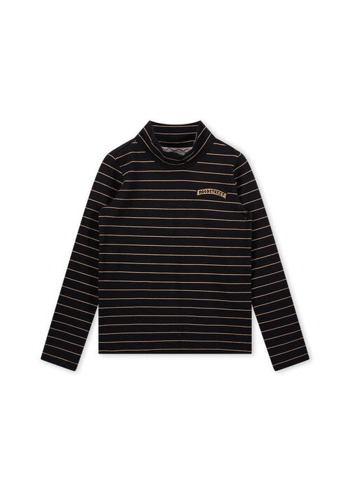 Moodstreet Moodstreet Girls lurex stripe longsleeve Black