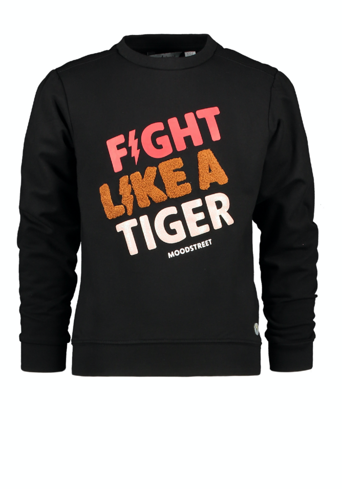 Moodstreet MT sweater shoulder pleats Black