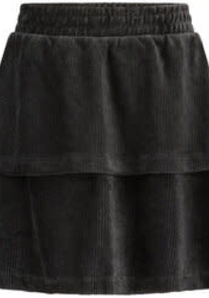 Moodstreet MT skirt triple stroke velours Nearly Black