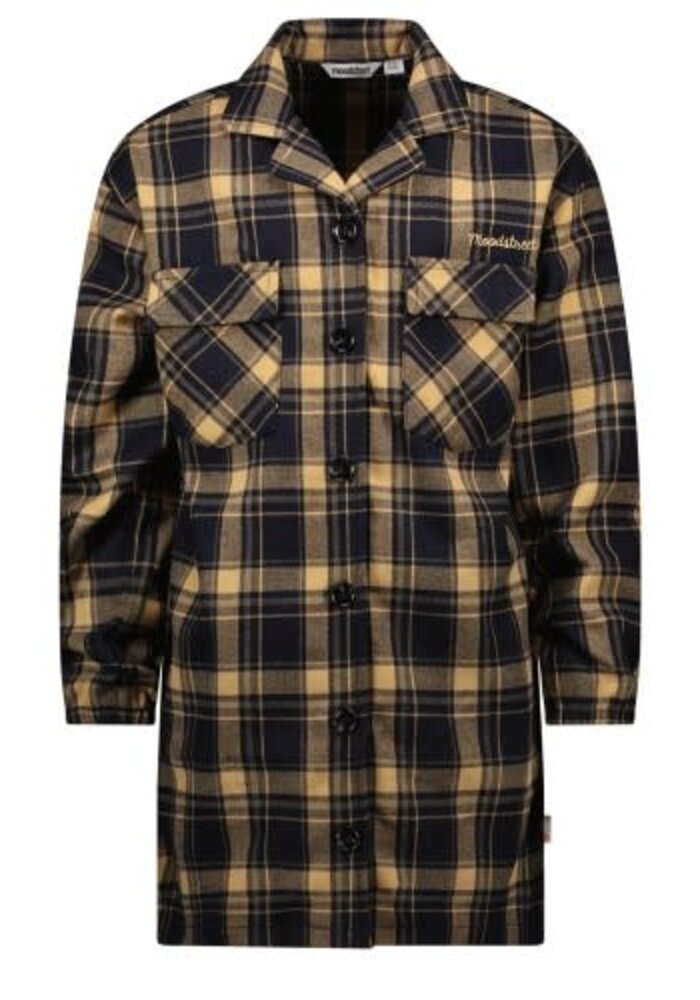Moodstreet MT shirt dress check Sand