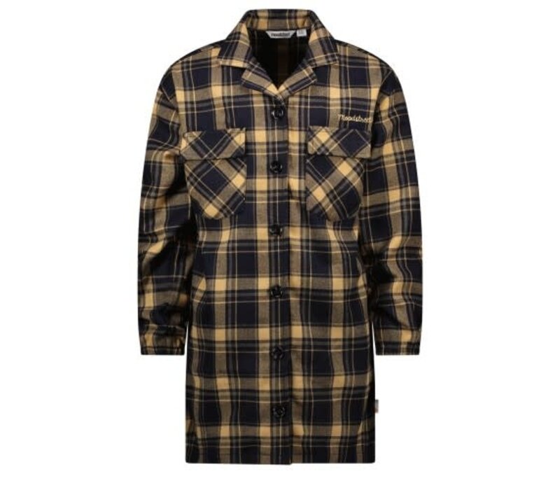Moodstreet MT shirt dress check Sand