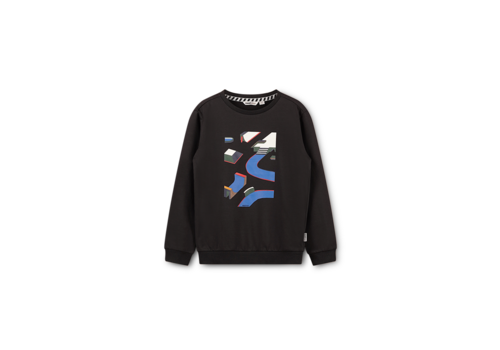 Moodstreet Moodstreet Boys chest print sweater Black