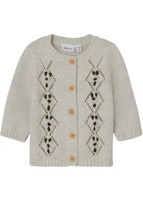 Name it Name it NMFKIHELLE LS KNIT CARD Peyote Melange