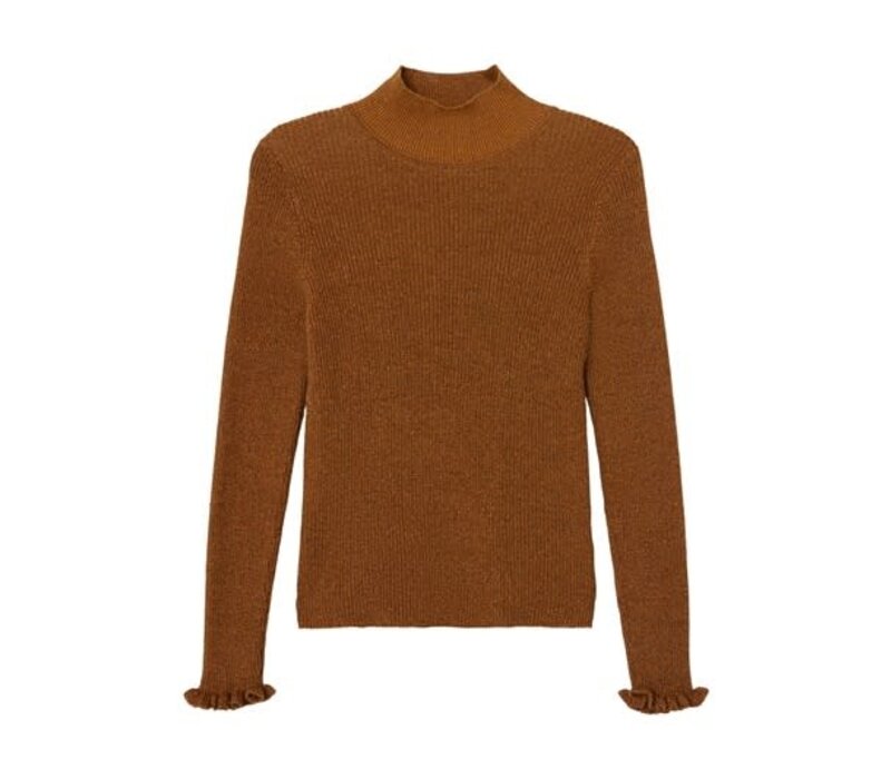 Name it NKFRIAGLITTER LS KNIT Bone Brown