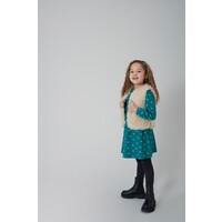 Jubel Jurk ruches AOP - Girls Club Teal