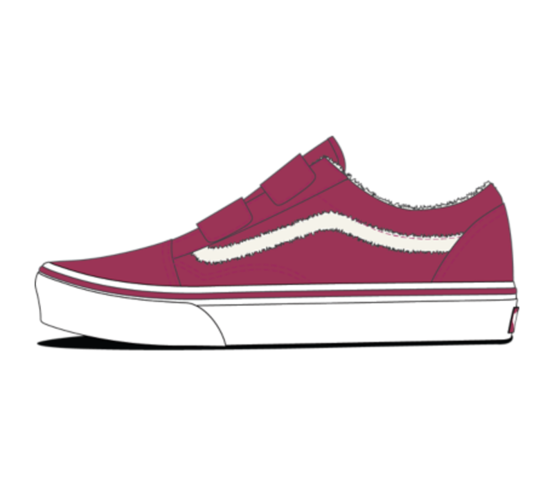 Vans Old Skool V Sherpa Pop CHERRIES JUBILEE