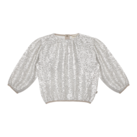 House of Jamie Puff Balloon Sequins Jumper Ecru