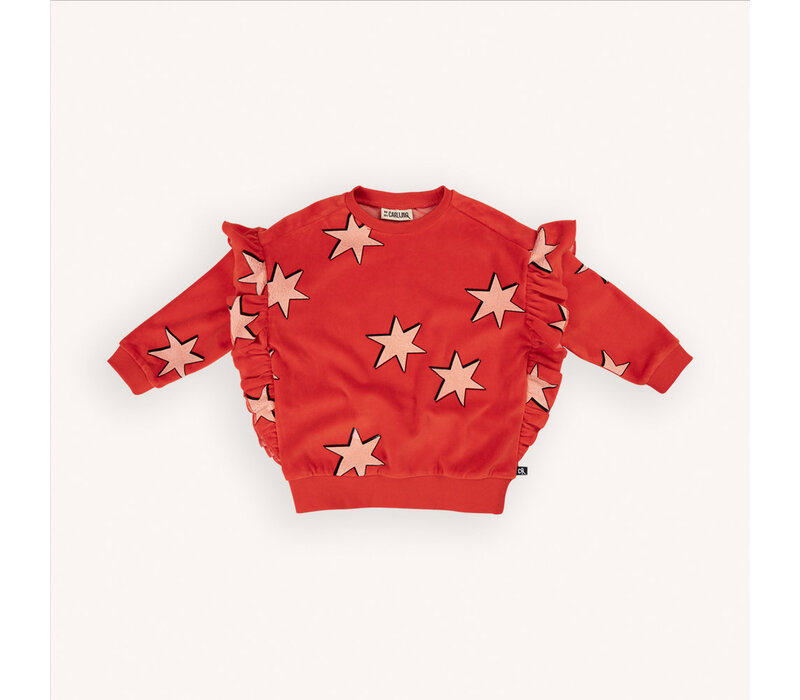 CarlijnQ Stars - girls sweater ruffled
