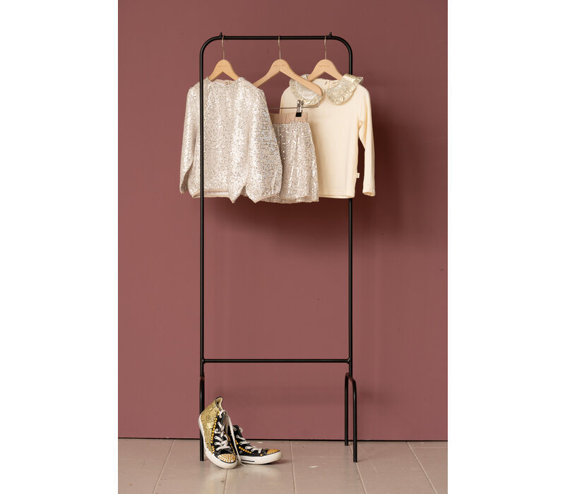 House of Jamie Puff Balloon Sequins Jumper Ecru