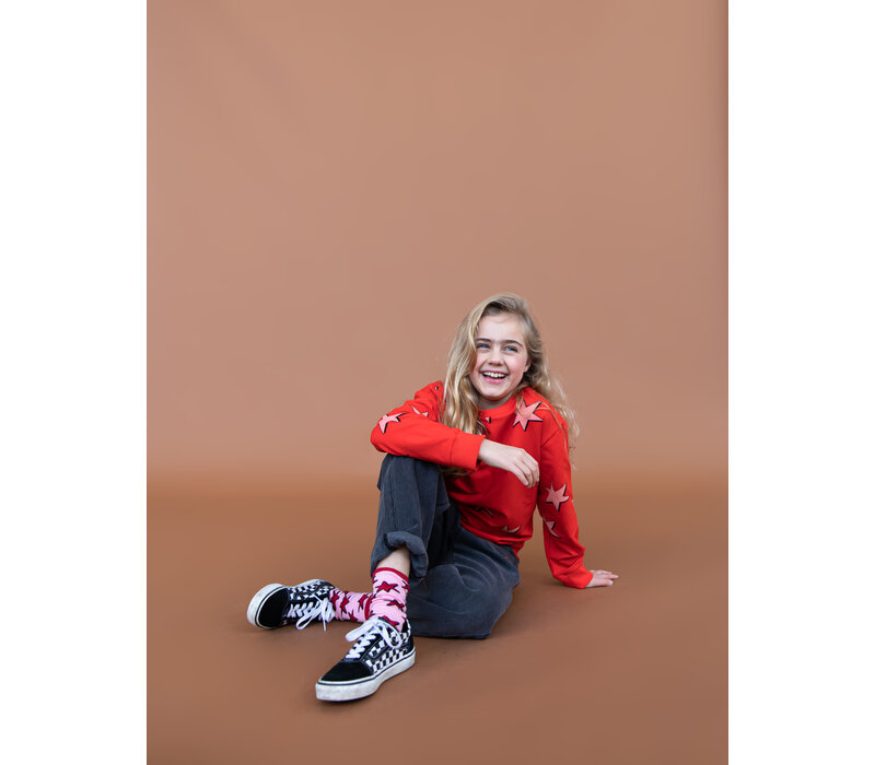 CarlijnQ Stars - girls sweater with split
