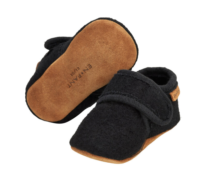 Enfant Baby Wool slippers Black