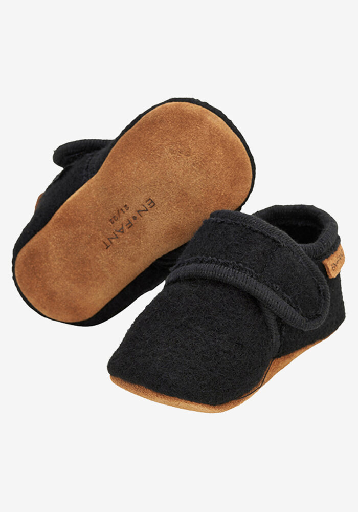 Enfant Baby Wool slippers Black
