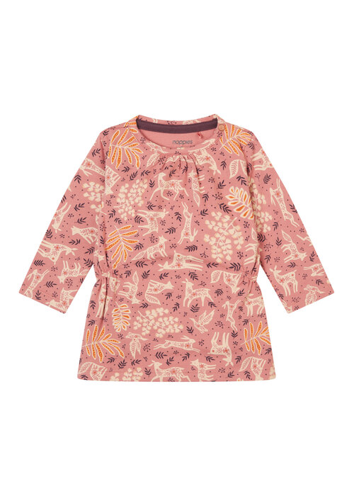 Noppies Noppies Girls Dress Faura long sleeve allover print Old Rose