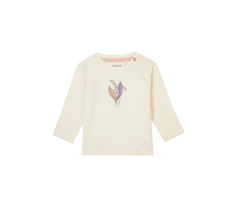 Noppies Girls Tee Fontaine long sleeve Buttercream