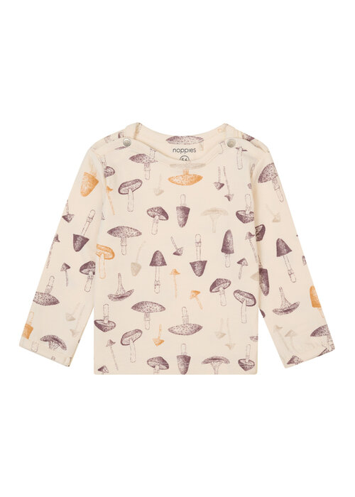 Noppies Noppies Unisex Tee Grabels long sleeve allover print Buttercream