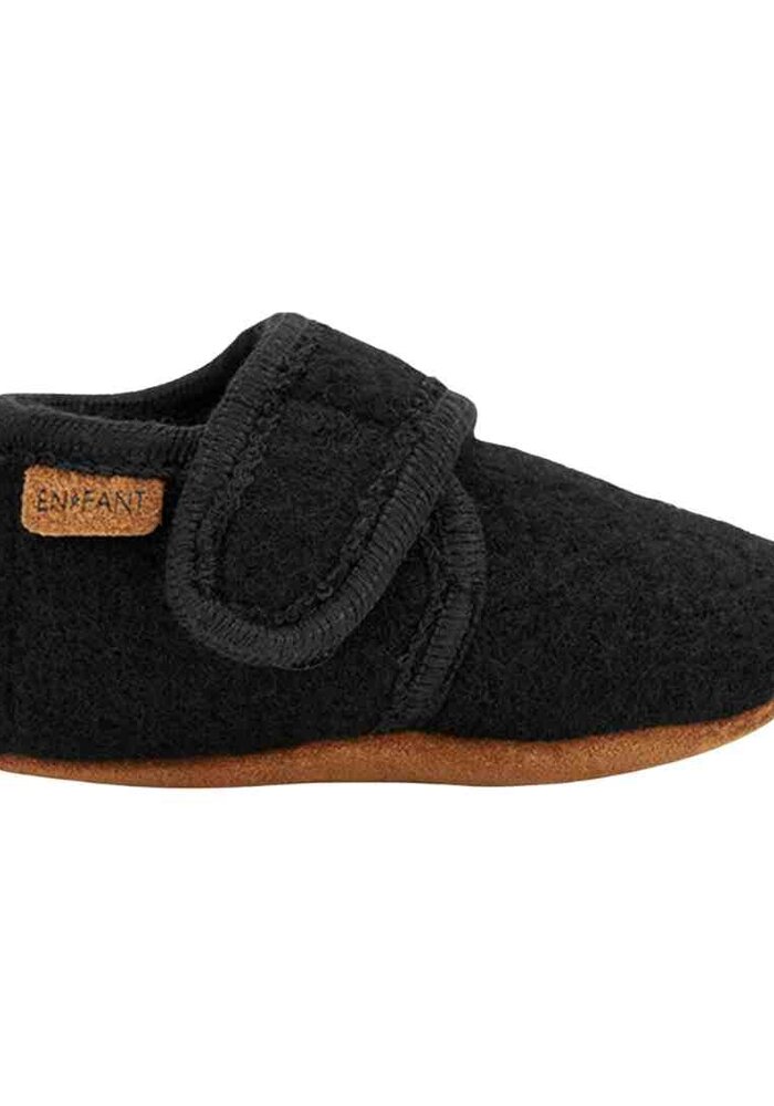 Enfant Baby Wool slippers Black