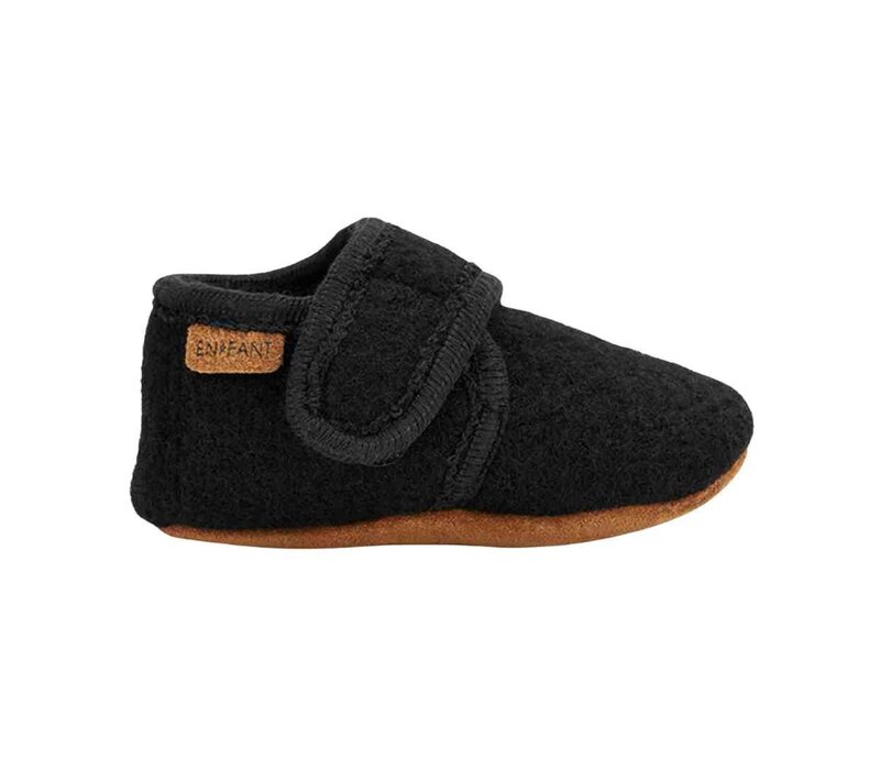 Enfant Baby Wool slippers Black