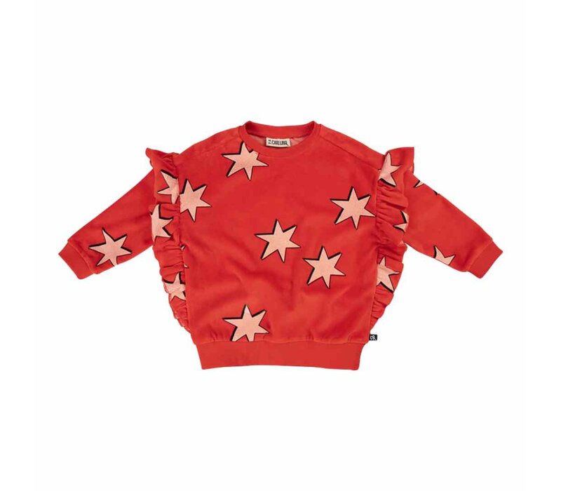 CarlijnQ Stars - girls sweater ruffled