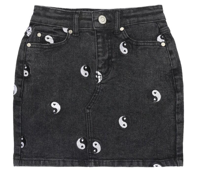 The New Lykke Denim skirt Black denim wash