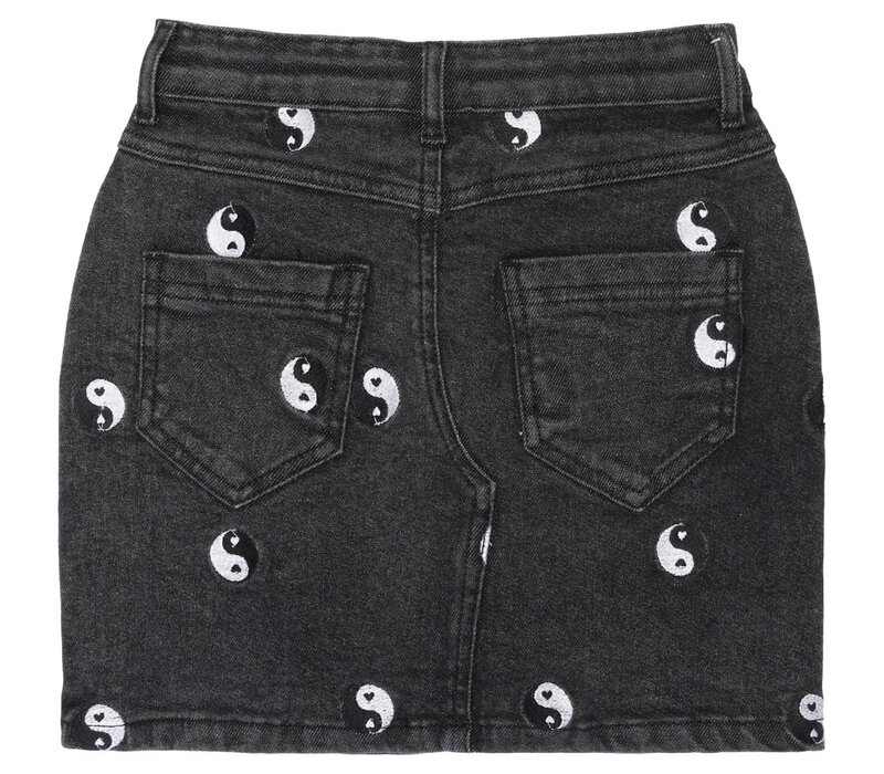 The New Lykke Denim skirt Black denim wash